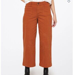 Rust Orange crop flare pants